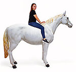 White Horse Life Size Statue Standing