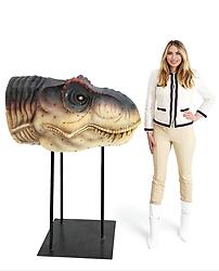 Large T-Rex Head on Stand Mouth Closed