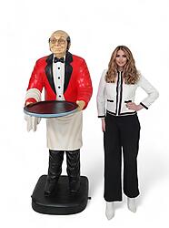 Waiter Old Man Butler Life Size Statue 6FT