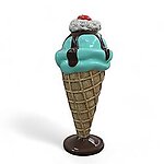 Mint and Chocolate Ice Cream Sundae Statue on Stand 3FT