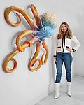 Rainbow Octopus Large Life Size Statue 5FT