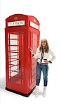 London Red Telephone Booth English Iron Phone Box