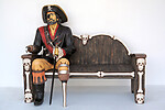 Pirate Sitting on Bench Life Size Statue