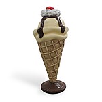 Vanilla and Chocolate Ice Cream Sundae Statue on Stand 3FT