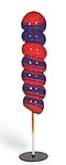 Candy Twist Lollipop Statue 4 FT Large on Stand Red and Purple