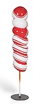 Candy Twist Lollipop Statue 4 FT Large on Stand Red and White