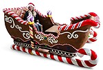 Gingerbread Christmas Sleigh Family Size 4 Seater 10FT Long