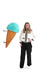 Ice Cream Cone Statue Hanging Mint Scoop 3FT