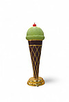 Ice Cream Statue Chocolate Waffle Cone with Green Scoop Large 6.5 FT
