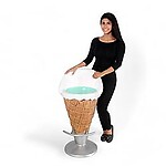 Mint Ice Cream Bar Stool with Back Rest