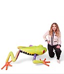 Red Eyed Frog Statue Large Tropical Frog 5FT 3D Wall Mount