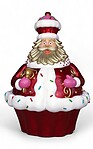 Huge Santa Cupcake Statue 7.5 FT
