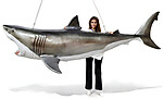 Great White Shark Statue Hanging Life Size 11 FT