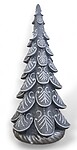 Silver Christmas Tree 3D Statue Gilded in Silver Leaf 4 FT Large