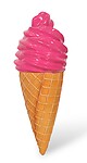 Soft Serve ice cream cone hanging Statue Hot Pink 3FT