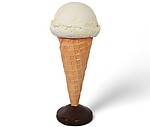 Vanilla Ice Cream Statue on Stand 3FT