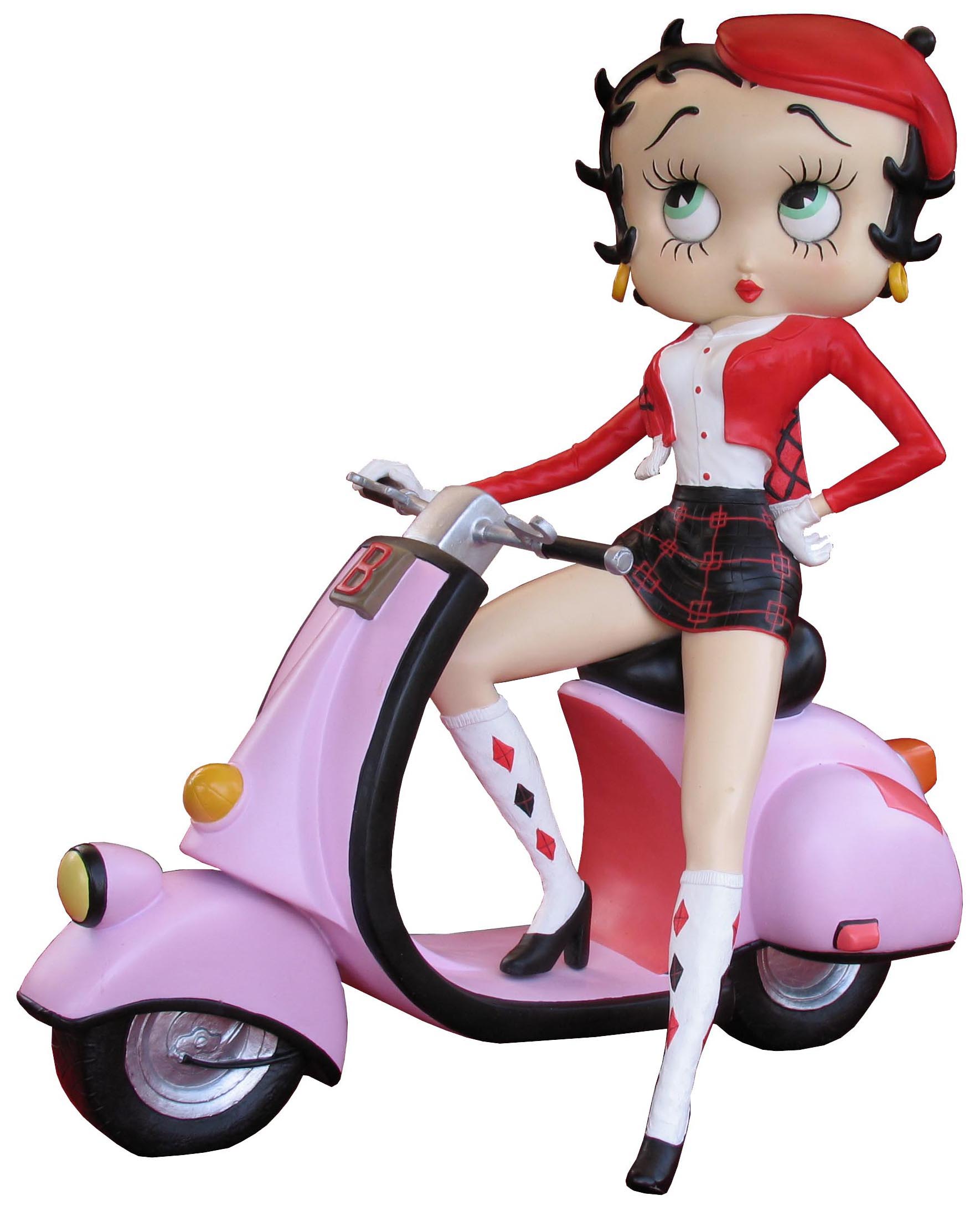 Betty Boop on Scooter Collectible Large Figurine Statue  