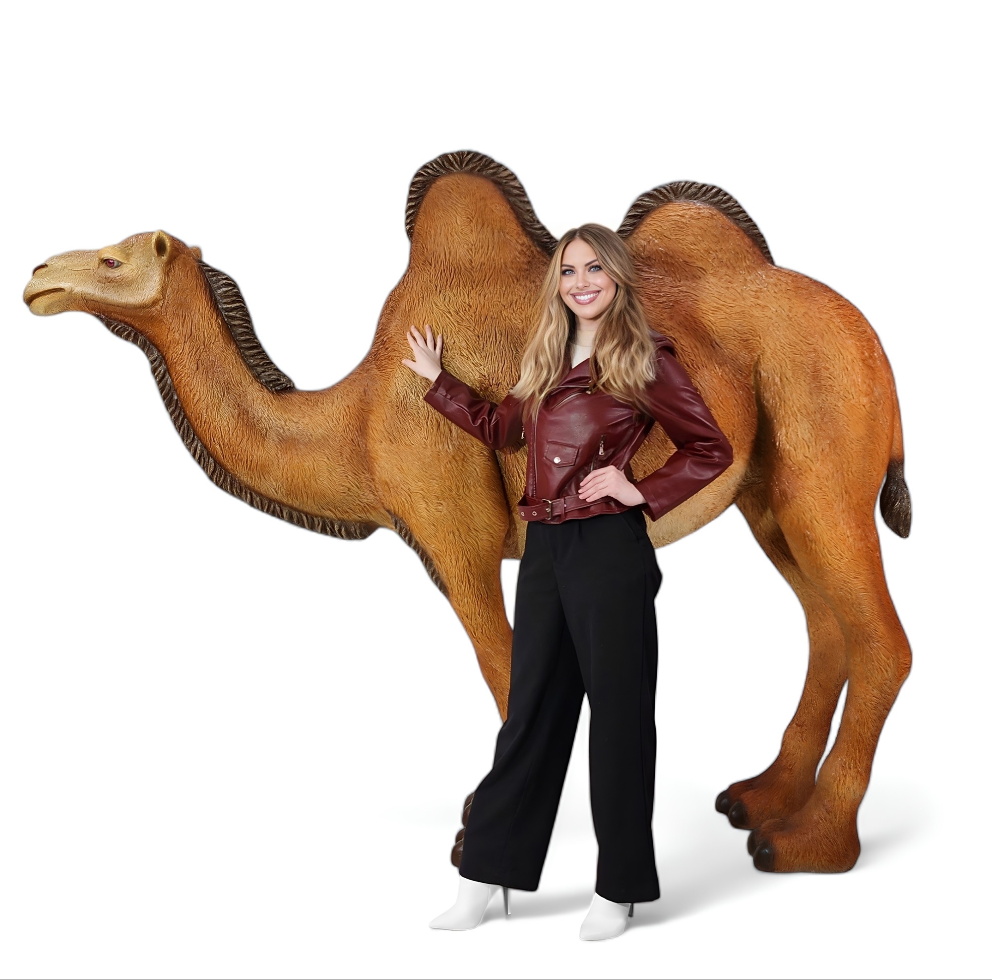 Camel Statue Life Size Two Humps Bactrian