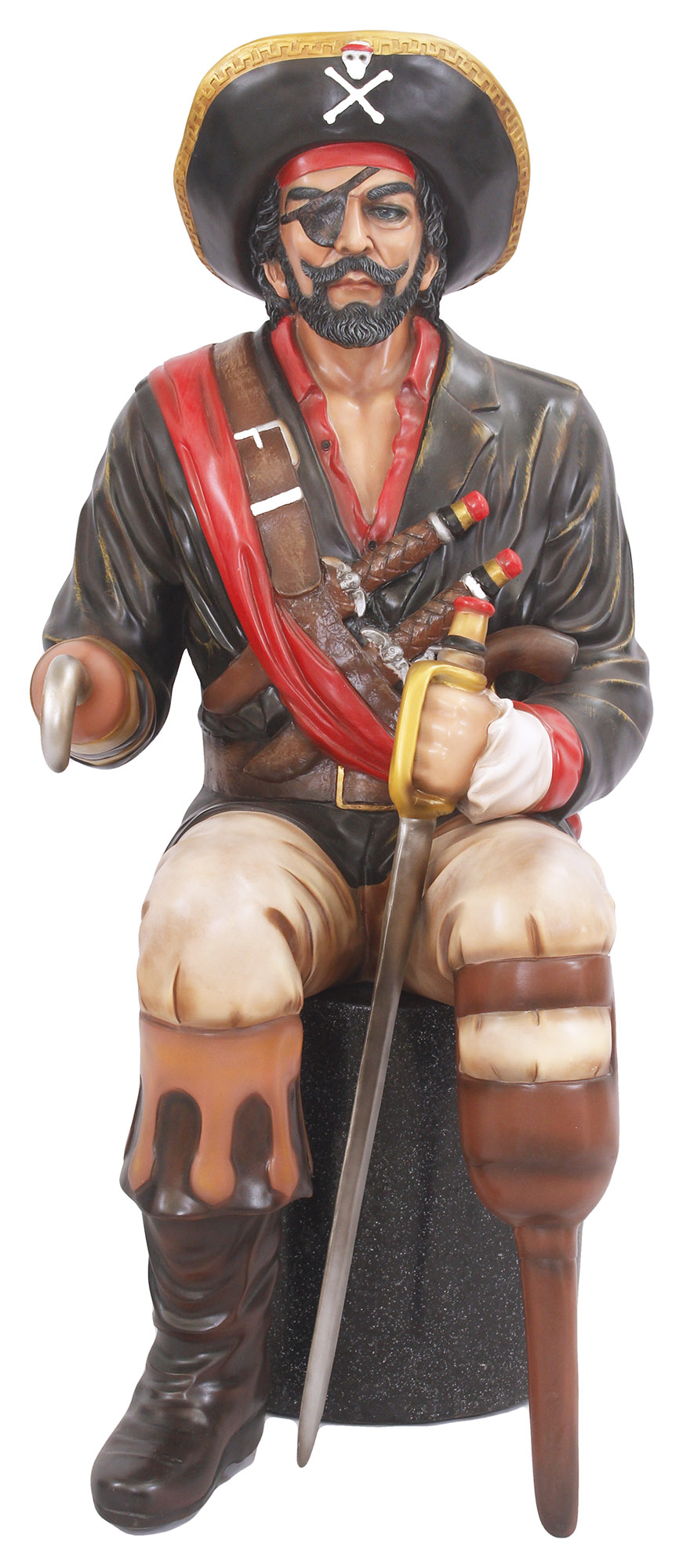 Pirate Sitting On Bench Life Size Statue 1308