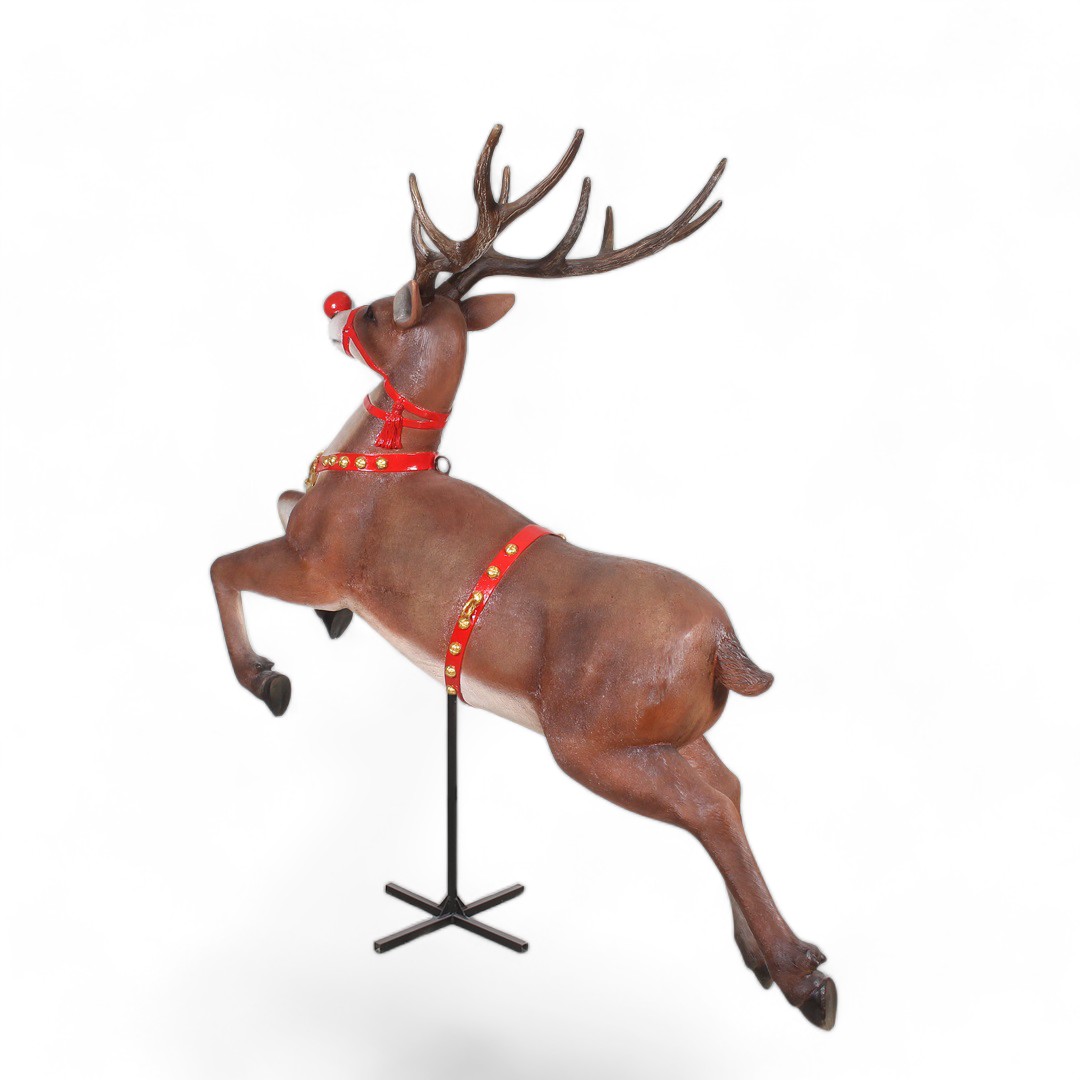 Christmas Reindeer Statue Jumping Life Size