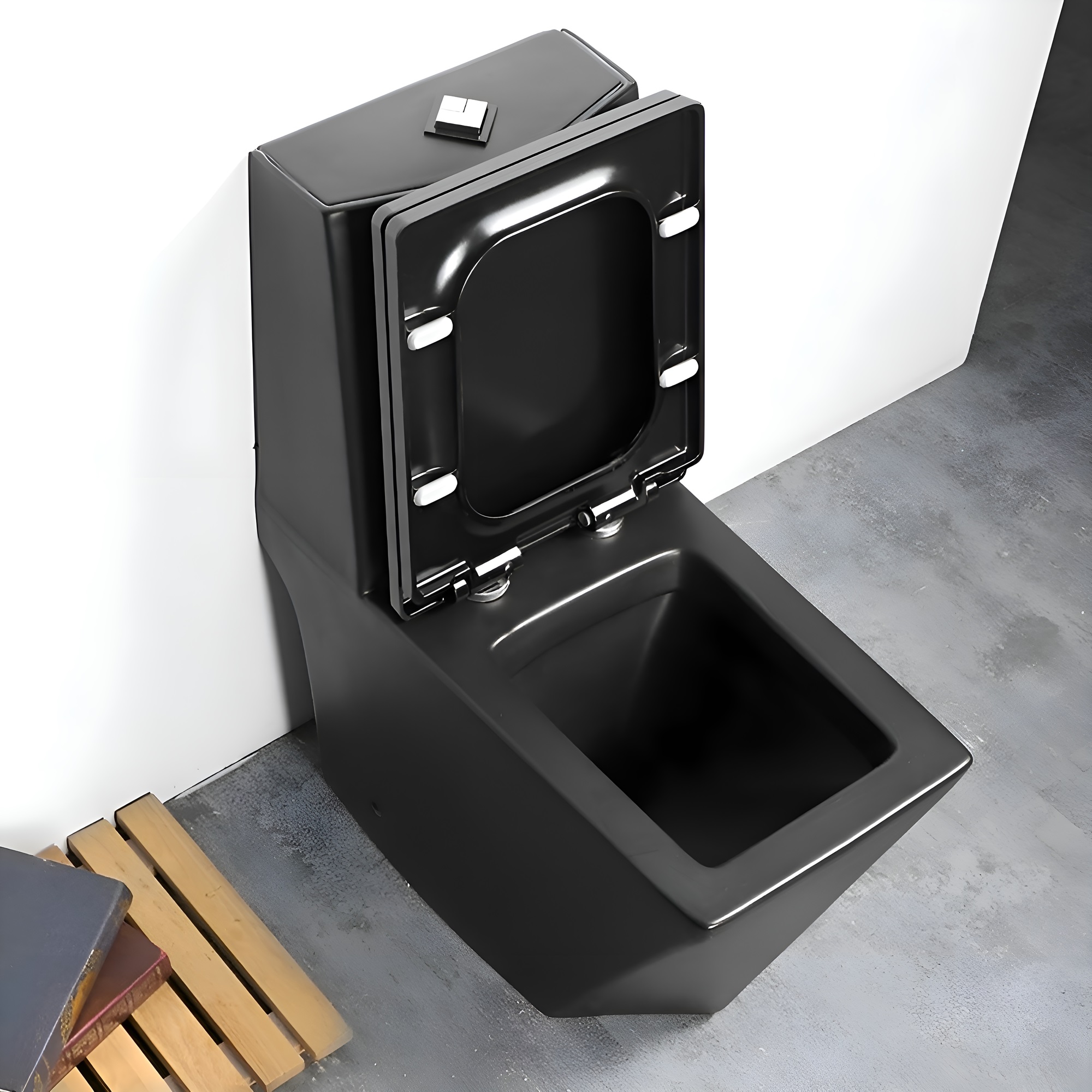 Matte Black Toilet Modern One Piece Dual Flush - Maccione