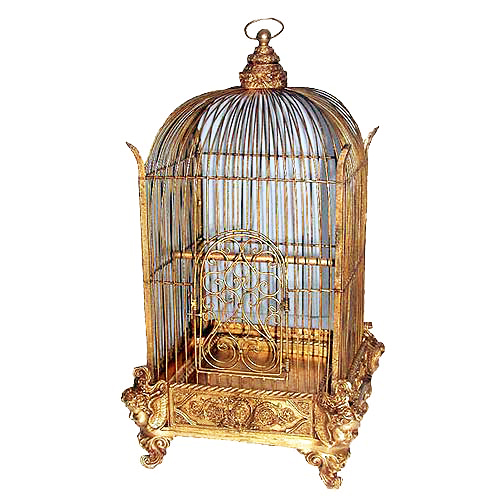 Decorative Bird Cage Conservatory Gold