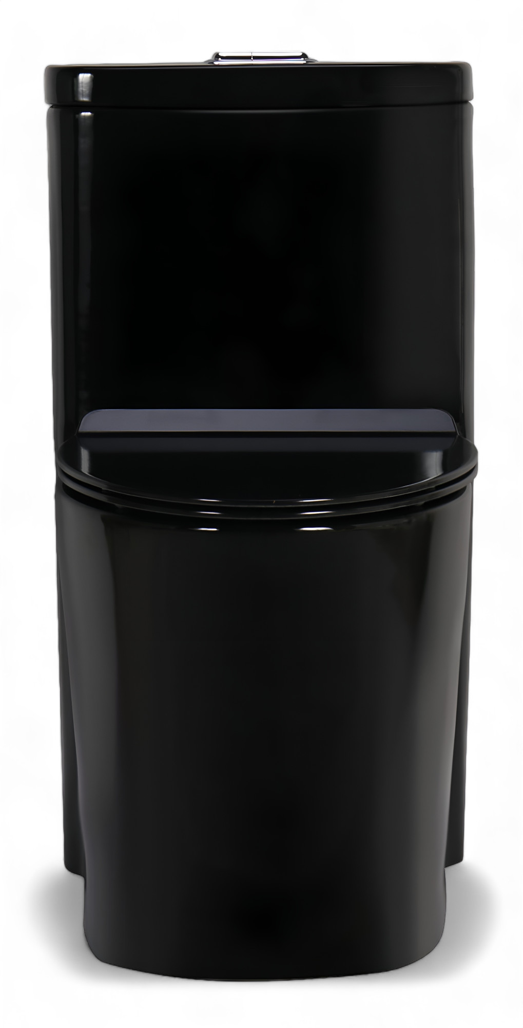 Savaro Black Gloss Toilet Modern One Piece Dual Flush