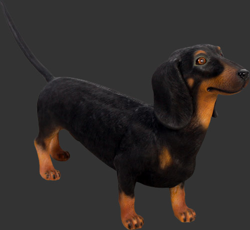 dachshund dog statue