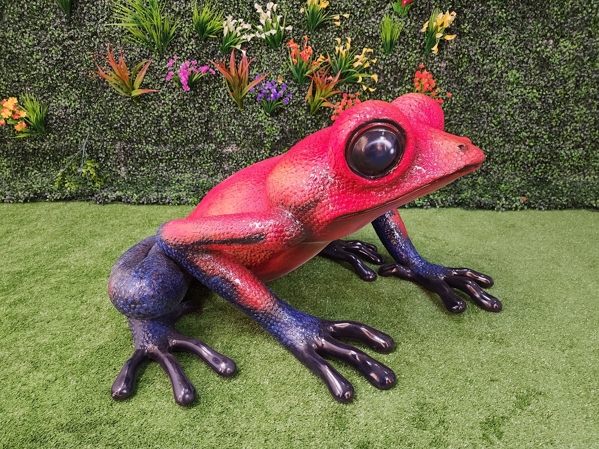 Large Red Dart Poison Frog Statue Exotic Museum Quality 3ft