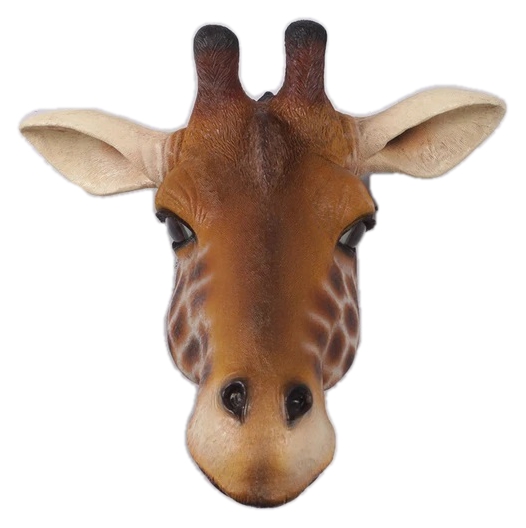 stuffed giraffe head wall mount