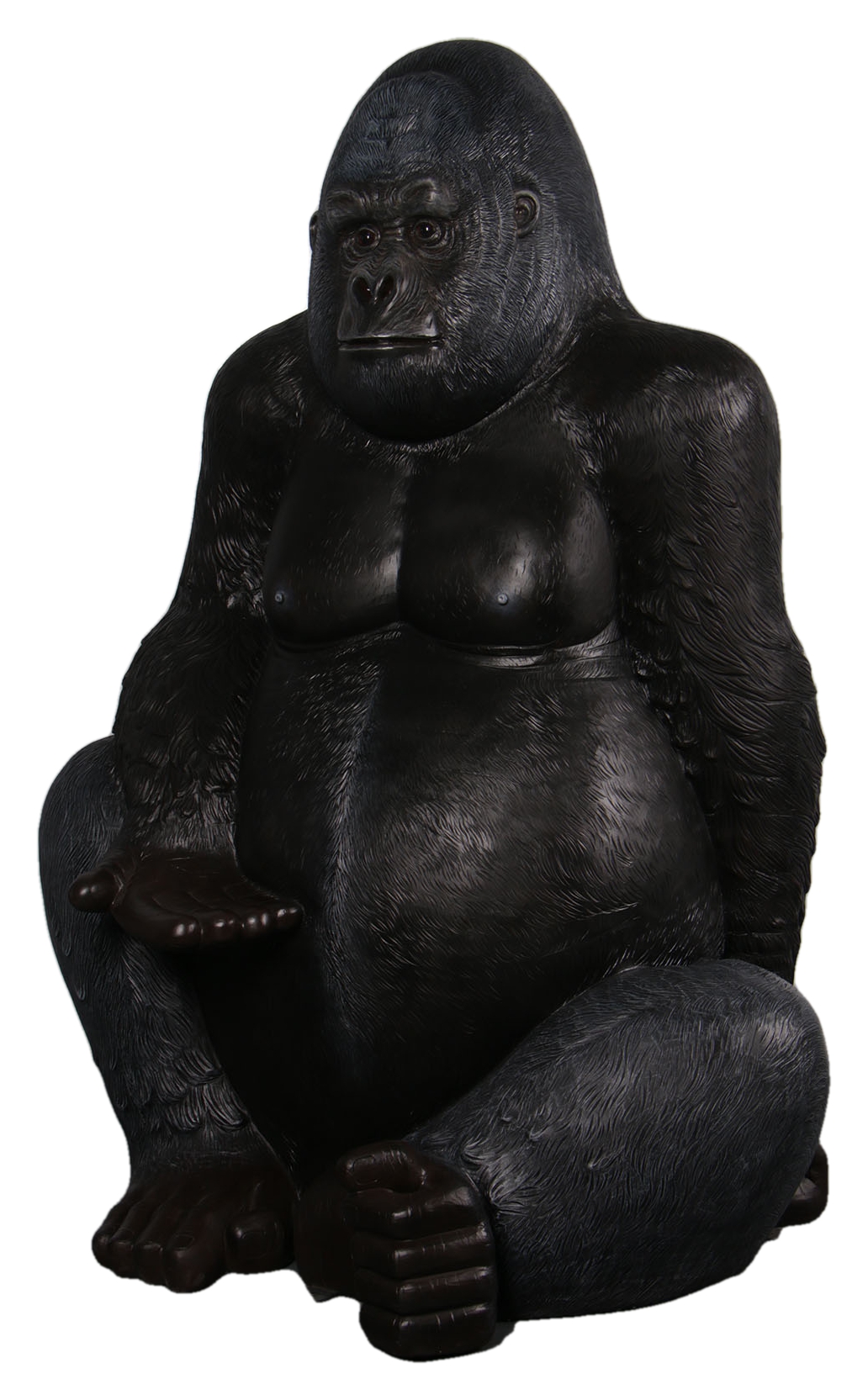 wooden gorilla statue