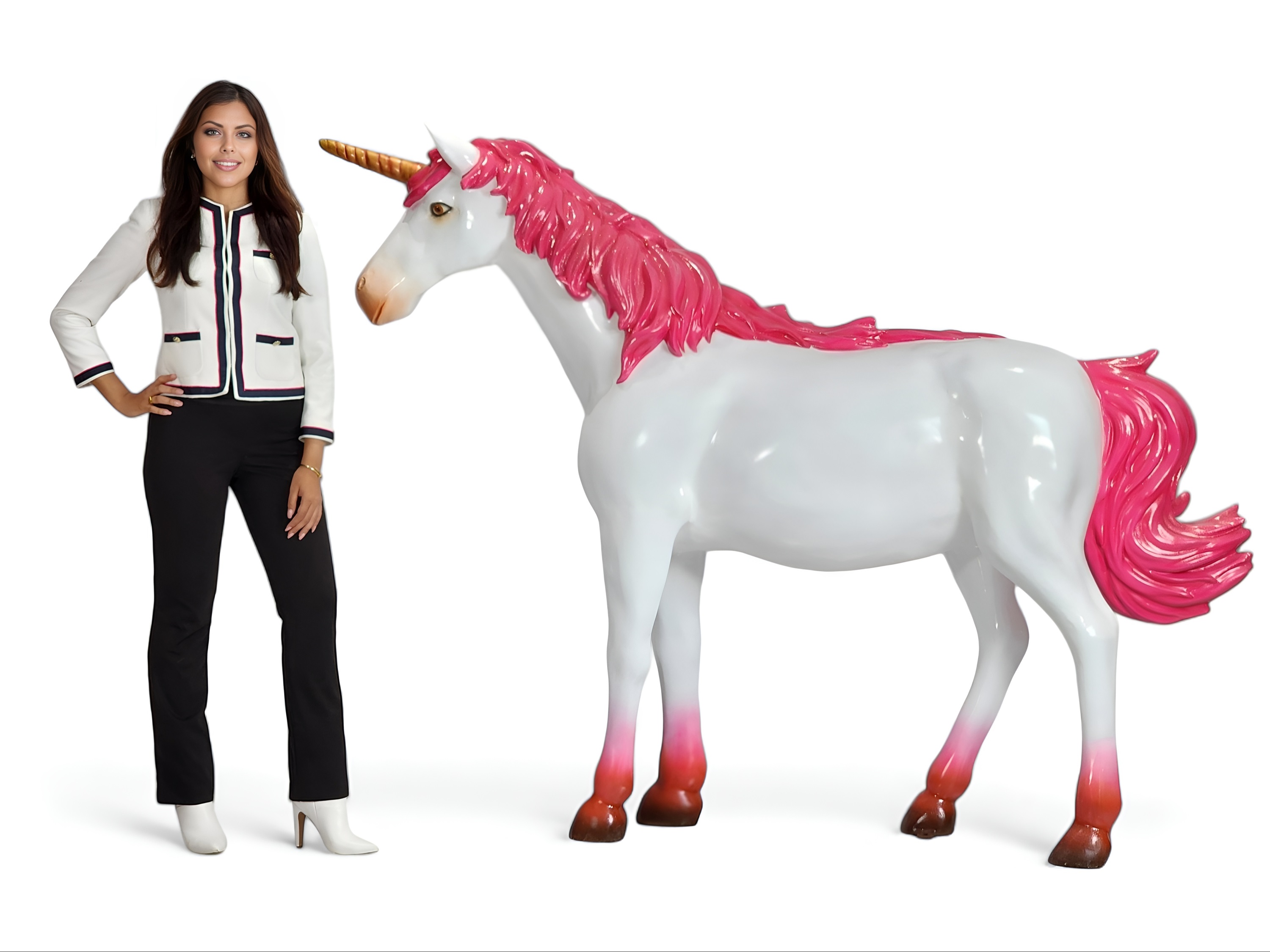 Pink Unicorn Large Life Size Statue