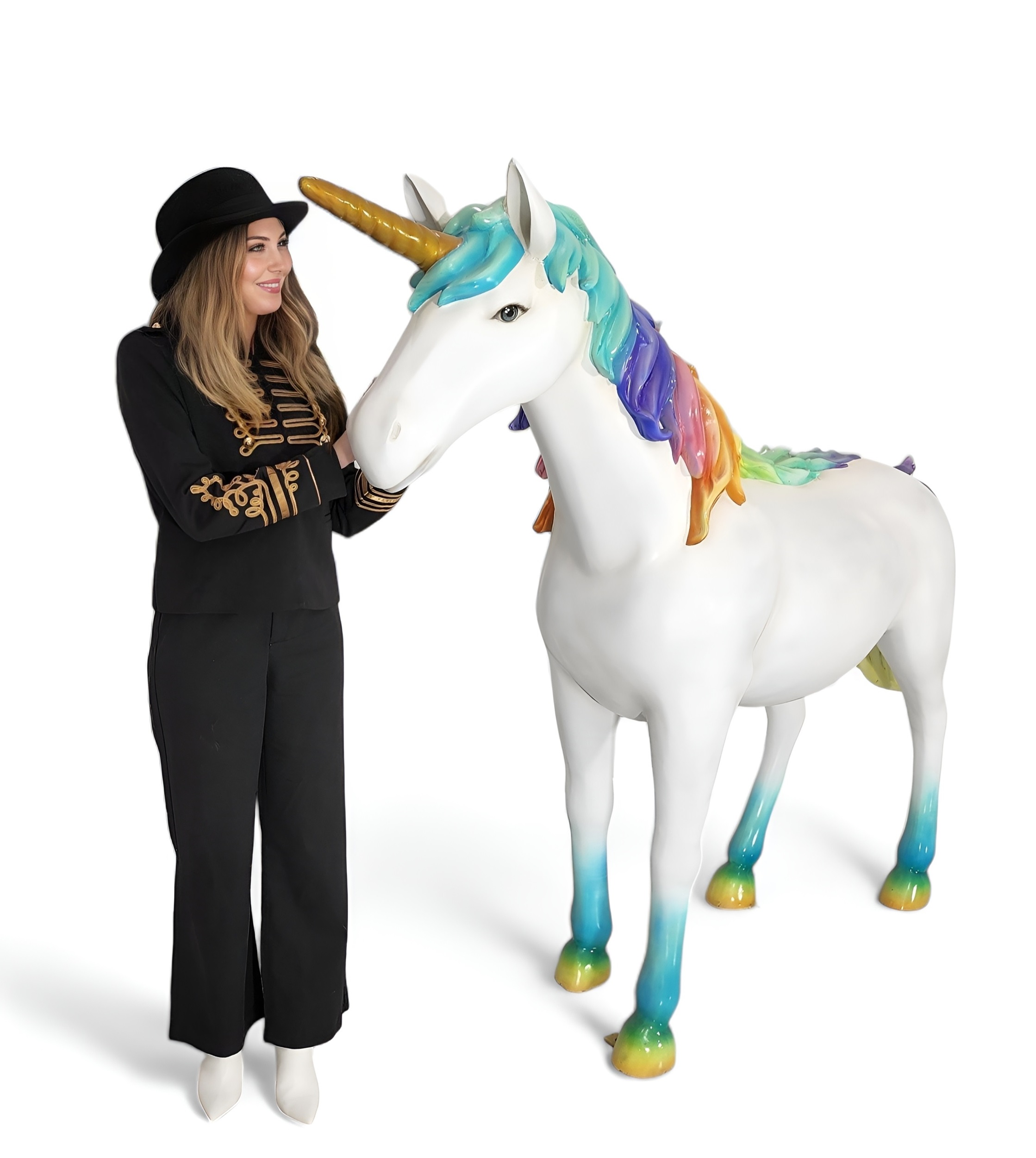 Rainbow Unicorn Large Life Size Statue