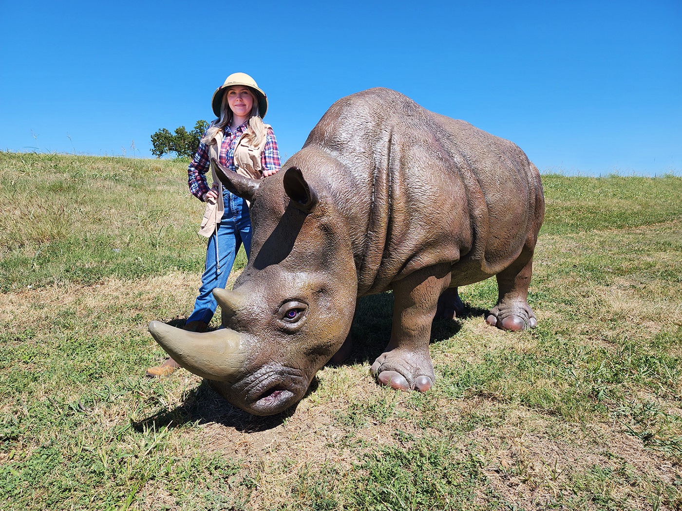 Top Vintage Rhinoceros Rhino Large Figurine Stature