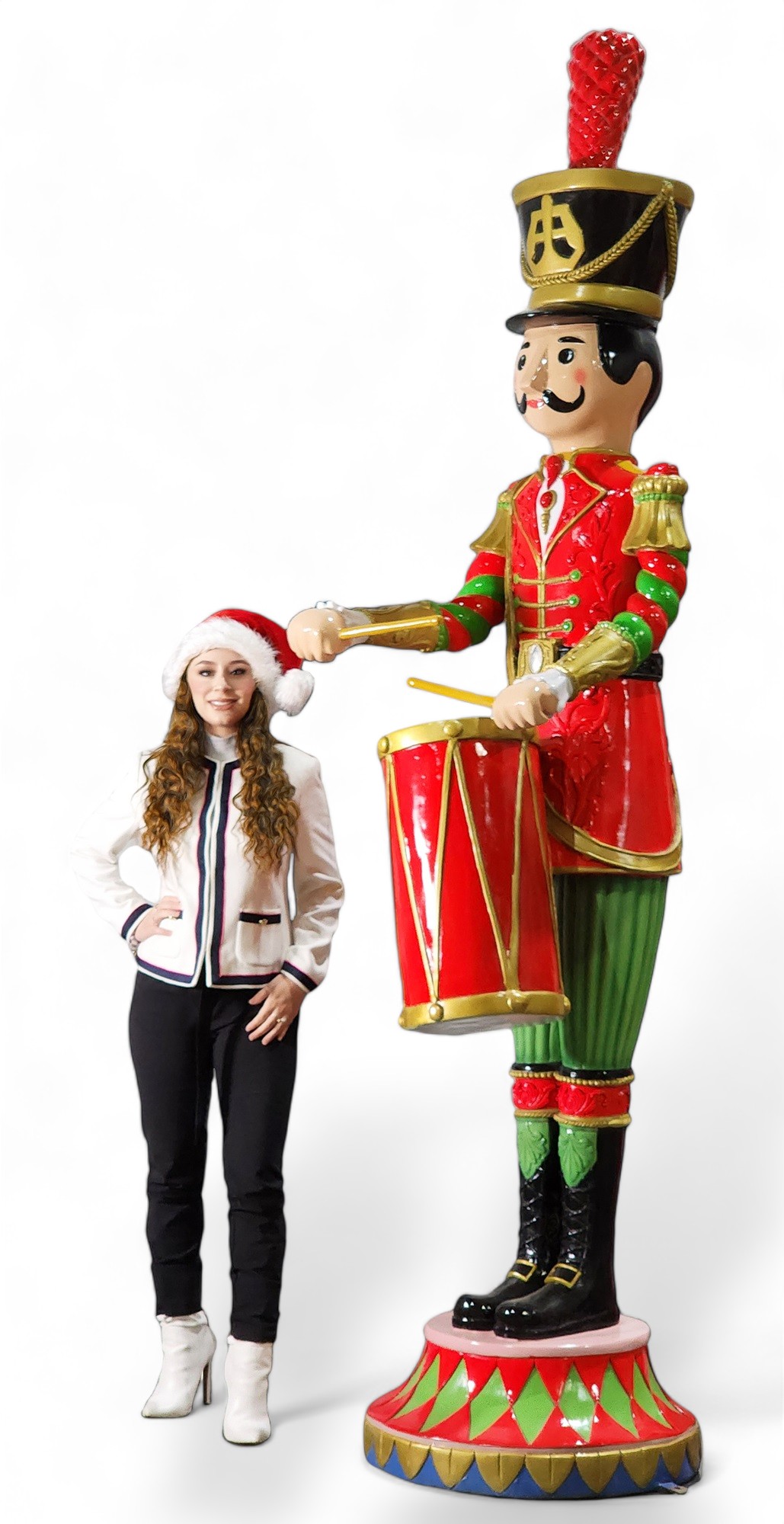 Toy Soldier Statue with Drum Large Christmas Decor 9 FT