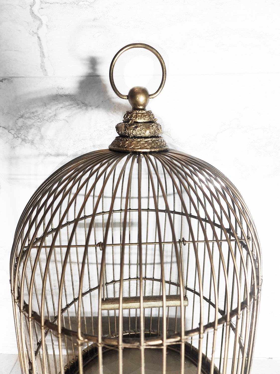 Antique Brass Bird Cage Decor