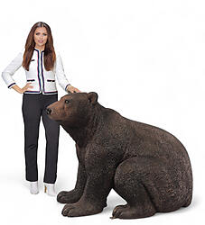 American Black Bear Sitting Statue