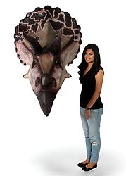 Triceratops Head Wall Mount Statue Life Size