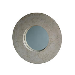 Large Round Stone Mirror 40