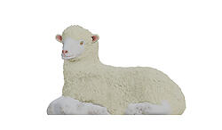 Lamb Laying Statue Life Size 35