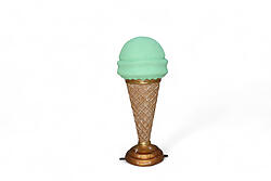 Ice Cream Cone Statue on Stand 3.3 FT Mint Single Scoop