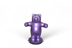 Gummy Bear Statue in Purple Metallic Color 3 FT Large