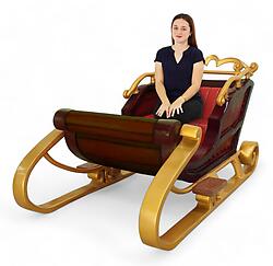 Santa Sleigh 2 Seater 6.6FT Long