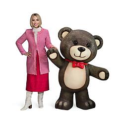 Large Teddy Bear Statue For Christmas Commercial Displays 4.5 FT