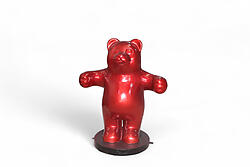 Gummy Bear Statue Red Metallic Color 3 FT Large