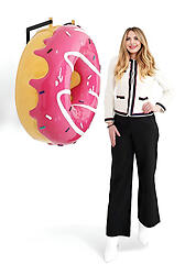 Donut Statue Extra Large Sculpture Hanging Strawberry with Sprinkles 30