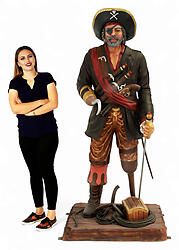 Peg Leg Pirate Statue Captain Hook Life Size