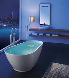 Cipriano Acrylic Modern Freestanding Soaking Bathtub 68.5