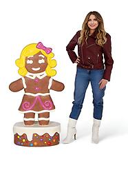 Gingerbread Girl Statue 4.5 FT Large Christmas Decor