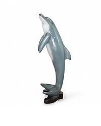 Large Jumping Dolphin Statue With Base